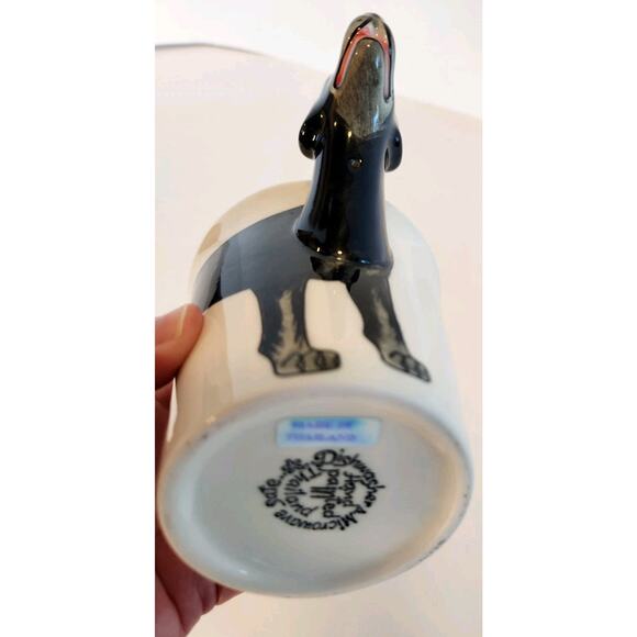 Black Labrador Retriever Coffee Mug Ceramic Cup Handpainted 3D Head 10oz 3.75" h - Picture 7 of 9